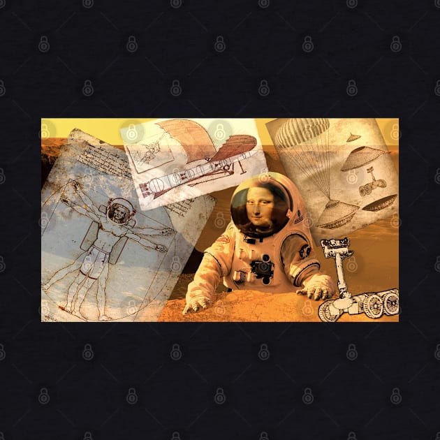 Mars exploration Leonardo da Vinci Style by SPACE ART & NATURE SHIRTS 